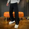 Pantalones casuales de otoño para hombre, de alta gama, modernos, a la moda, versátiles, cómodos y elegantes: color sólido, corte holgado, caída fluida y diseño de pierna recta