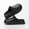 2024 nuevas zapatillas de pareja de suela gruesa para mujer, zapatos de playa para exteriores, sandalias de punta cerrada DIY, zapatos de verano con agujeros, venta al por mayor