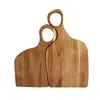 Tabla de cortar de madera maciza de acacia para filetes, frutas, artística, para alimentos de bebé, pequeña para uso doméstico, tabla para pan, pato mandarín