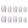 Puntas de Uñas Postizas Ojo de Gato Morado, Juego de 10 Piezas, Pegatinas para Uñas de Color Sólido, Uñas Postizas Hechas a Mano Suaves y Elegantes