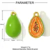 Folhas Europeias e Americanas Gotejando Óleo Manga Milho Berinjela Aço Titânio Pingente DIY Colar Feminino Estrela do Mar Acessórios de Joias de Aço Inoxidável