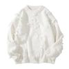 ACU Ropa de Hombre Tassel Destruido Viento de Moda Suéter de Moda para Hombre Otoño e Invierno Calle Alta Americana Holgado Perezoso Casual Suéter de Punto