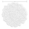 Manteles Redondos de Encaje Blanco Estilo Pastoral Transfronterizos, Posavasos, Manteles de Mesa de Comedor, Manteles Decorativos para Mesa de Comedor del Hogar, Manteleria Fábrica Mayorista
