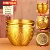 Adorno de jarra de cobre jarra de arroz de latón reunión mayorista olla tesoro para reunir riqueza olla de cien bendiciones adorno para sala de estar pequeño cuenco de cobre para el hogar jarra para ahorrar dinero