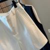Artículo Caliente de Trece Líneas de Guangzhou ~ Traje de Lino de Alta Gama Estilo Línea A Adelgazante Pantalones Cortos de Pierna Ancha para Mujer Versátil Adelgazante