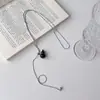 Colar com Pingente de Cabaça Ajustável com Senso de Design, Corrente para Clavícula de Luxo Leve Nicho para Mulheres, Corrente Simples de Alta Qualidade para Suéter com Temperamento
