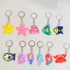 Llavero de goma suave de PVC de la serie vida marina de dibujos animados, colgante para bolso, colgante decorativo, llavero, diseño personalizado creativo