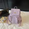 Mochila Feminina Casual Leve Personalizada 2026 Novo Estilo Mochila de Viagem Bolsa de Lona Estilosa Pequena Mochila Escolar