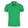 220g32 algodão pérola leve negócio cor sólida lapela masculina e feminina camisa polo bordado com LOGO estampado
