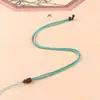Cordón de Collar de Barril de Madera Ajustable DIY Joyería Hecha a Mano Tejido Cadena Sencilla para Suéter Etiqueta Colgante Cordón Accesorios