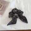 Goma para el pelo de flor de anacardo coreana, Diadema de bufanda cuadrada elegante para mujer, Cuerda para moño de pelo de alta gama, Accesorio para el pelo, Estilo retro coreano