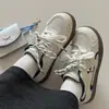 Zapatillas de entrenamiento alemanas de doble tira con bloques de color estilo coreano para mujer, zapatillas casuales de malla transpirable, zapatos blancos versátiles de nicho para niñas