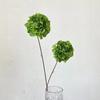 Hortensia de simulación de doble cabeza de madera hortensia decoración de boda pared paisajismo accesorios de fotografía flores falsas de hortensia al por mayor