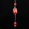 Cadena para teléfono móvil de cinabrio, arena de cristal, llavero con bronceado, corazón, sutra, colgante para bolso, llavero, colgante de la verdad de seis palabras, venta al por mayor