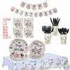 Set Temático de Pascua Harry Potter Magia Fiesta de Cumpleaños Infantil Decoración Navideña Vasos de Papel Desechables Vajilla