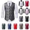 Moda Masculina Plus Size para Amazon Transfronteiriça Colete de Terno Masculino Tamanho Europeu Casual Cintura Florido Colete Colete