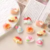 Accesorios de resina de dibujos animados para hacer tú mismo, accesorios de fresa, postre, crema, pegamento, pinza para el cabello hecha a mano, funda para teléfono móvil, hebilla para zapatos, lote de accesorios