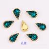 Novo 6*10MM gota d'água cesta de flor garra dourada furadeira DIY acessórios de joia sapato bolsa lenço acrílico furadeira de costura manual