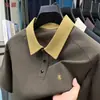 Nueva camiseta polo casual transpirable de ajuste holgado con cuello para verano, para hombre, moderna, con bloques de color, de manga corta