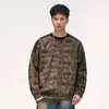 Ropa para Hombre Fengshe / Sudadera de Manga Raglán para Primavera y Otoño con Logo, Línea de Hombro de Ante Sintético, Tres Rayas, Top de Manga Larga con Forro Polar para Hombre