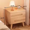Mesita de noche de madera maciza para dormitorio del hogar 2026 Venta caliente Creativa Pequeño Armario de almacenamiento simple para niños Mesita de noche de tronco