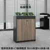 Armário Divisória de Escritório Shenzhen, Gabinete Baixo Simples Moderno com Floreira, Armário de Madeira para Flores e Plantas, Combinação de Armazenamento de Armário para Arquivos e Documentos