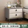 Mesita de Noche de Madera Maciza Modelo Minimalista Moderno 2025 Uso en Dormitorio Hogar Apartamento Pequeño Gabinete de Almacenamiento de Noche de Lujo Ligero