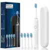Cepillo de Dientes Sónico Eléctrico Transfronterizo Modelo Recargable Todo en Inglés Empaque Neutro Resistente al Agua Múltiples Velocidades Venta al Por Mayor de Fábrica