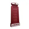 Imán de Nevera Metálico Cultural y Creativo de Cabina Telefónica Británica de Londres Pegatina Magnética 3D Recuerdo de Viaje Regalo Único