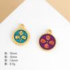 Cinco Vías Dios de la Riqueza Alta Retención de Color Oro Antiguo Goteo de Aceite Accesorio de la Fortuna Pulsera Joyería DIY Hecha a Mano Colgante Estilo Chino