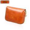 Bolso al por mayor de Guangzhou Cuero encerado al aceite para hombre Genuino Bolso tipo bandolera Tarjetero Tarjetero tipo acordeón Álbum de tarjetas de gran capacidad Bolso pequeño para mujer