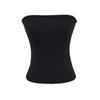 Top Curto Sexy de Puro Desejo para Mulheres, Top Liso Sem Alças de Verão para Usar em Camadas, Regata Justa