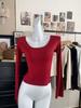 A089# Camiseta de Manga Longa Outono/Inverno Spice Girls Camisa Básica Sem Bojo Moda Slim Fit Manga Flare Curta Estilo Puro Top