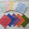 Comercio exterior color liso algodón puro guardería toalla cuadrada pequeña paño para la cara y las manos toalla cuadrada para lavar platos 20cm 25cm