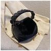 Mini Bolso Pequeño Esponjoso Estilo Coreano para Mujer Otoño e Invierno Nueva Moda Estilo Coreano Estilo Occidental Bolso de Mano de Felpa Cadena Hombro Cruzado