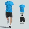 Camiseta de Secado Rápido para Hombre Traje Deportivo Holgado de Seda Helada para Correr Verano Delgado para Mujer Traje de Yoga Fitness Top de Manga Corta