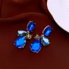Pendientes de Plata Estilo Vintage con Colgantes de Lágrima Tachonados de Diamantes, Lujo Ligero y Sensación de Alta Gama, Exquisito Diseño de Clavo, Joyería para Orejas de Nicho