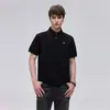 Camisa Polo de Verano para Hombre de Color Sólido Top Ins Marca de Tendencia Europea y Americana Holgada Casual Cuello Solapa Manga Corta Camiseta Versátil