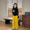 Conjunto de Ropa para Niña Primavera Nuevo Estilo Moderno Cardigan Ajustado Sudadera Chaqueta Pantalones Cargo Estilo Coreano Conjunto de Dos Piezas