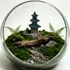 Acuario de torre cuadrada de tres capas transfronterizo, decoración de paisajismo de montaña artificial, juego de escenario de plantas acuáticas para casa, fábrica de adornos