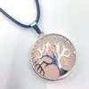 Ventas Directas de Fábrica Tendencia Europea y Americana Personalizado Piedra Natural Estilo Ins Moda Árbol de la Vida Colgante de Aleación