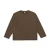 Ropa de Hombre Shanggu Primavera y Otoño Marca de Moda Sudadera Nueva para Hombre Cuello Redondo Peso Pesado Color Sólido Camiseta de Manga Larga a la Moda