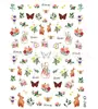 Pegatinas Calcomanías para Uñas Portátiles Panda Mariquita de Siete Estrellas Tortuguita Colección Linda Cuadrícula Completa Linda Pegatinas para Uñas DIY