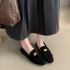 Zapatos de vestir casuales de alta gama para mujer, nuevos para primavera y otoño 2026, zapatos para conducir, mocasines planos casuales