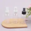 Botella pulverizadora transparente de 60 ML, botella pulverizadora pequeña corta y regordeta, botella pulverizadora de perfume, botella pulverizadora de detergente, botella pulverizadora de belleza