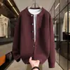 Item Quente de Transmissão Ao Vivo Marca da Moda Simples Moda Casual Cardigã Malha Suéter Fábrica Roupas de Linha Masculina Camisa de Linha