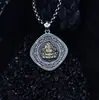 Collar con Colgante de Plata de Ley 925 3D Tridimensional del Dios Amarillo de la Riqueza para Hombres, Adorno Vintage de Alta Gama Regalo, Diseño Original