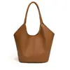 Bolsa de mano de gran capacidad, bolso de hombro de cuero suave retro estilo coreano, bolso de axila, bolso para el trabajo y bolso para mamá