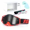 Set de Casco de Motocicleta Clásico en Stock, Gafas Todoterreno, Gafas de Exterior a Prueba de Viento, Gafas de Esquí UV, Gafas de Montar