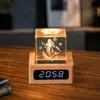 Luz Noturna de Cristal para Relógio Cubo de Nuvem Ornamento de Mesa Luminária de Cabeceira Árvore de Cristal Presente de Natal para Meninas Transfronteiriço
